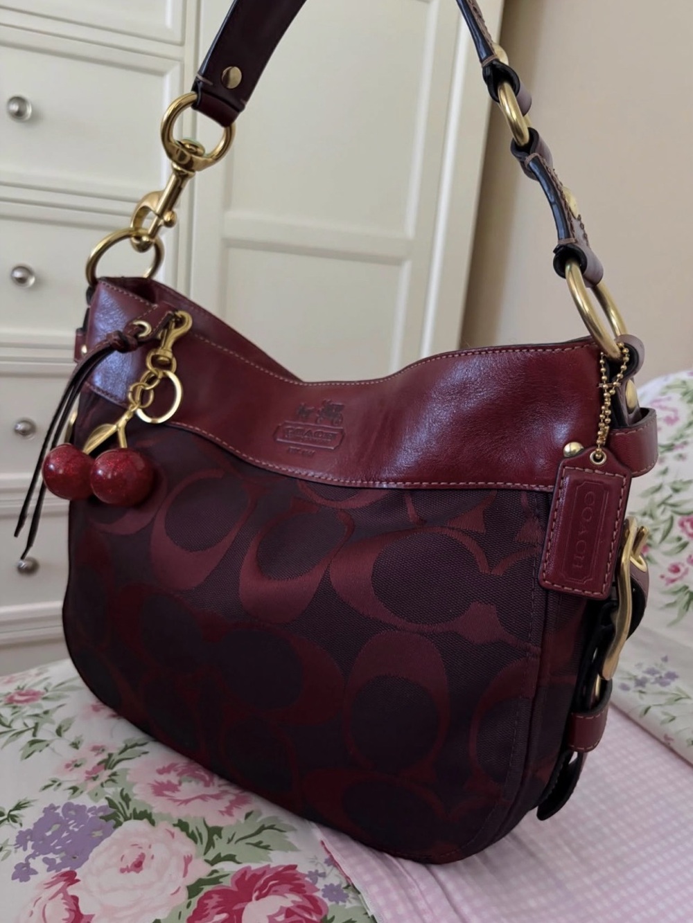 Y2K Coach Zoe Signature Jacquard Hobo Bag